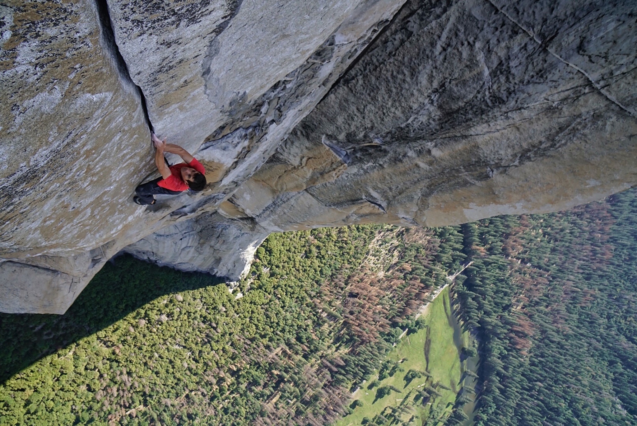The free soul of a free solo climber
