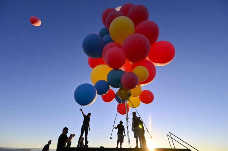 The man with the balloons